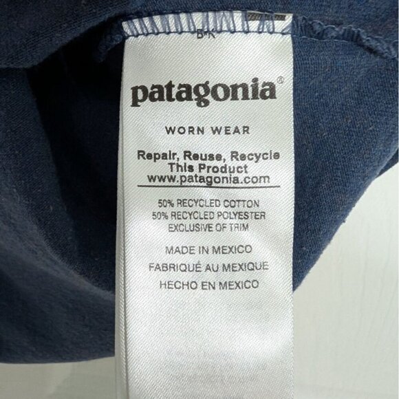 Patagonia Graphic T Shirt Mens Size Small Blue Outdoor Short Sleeve Crew Neck - Picture 6 of 10